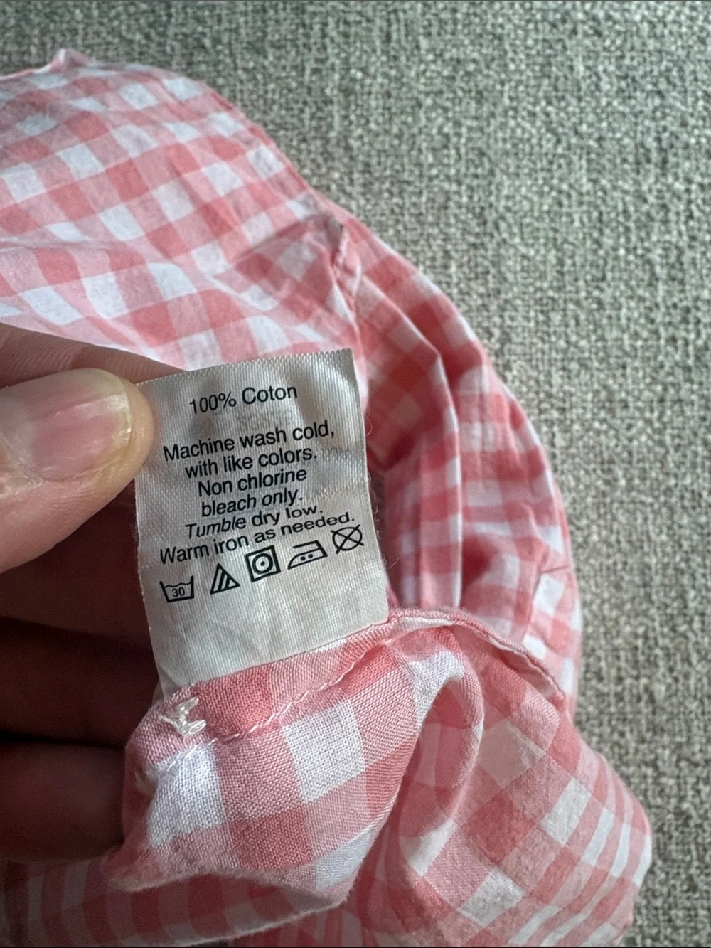 J. Crew Pink and White Gingham Button-Down Shirt
